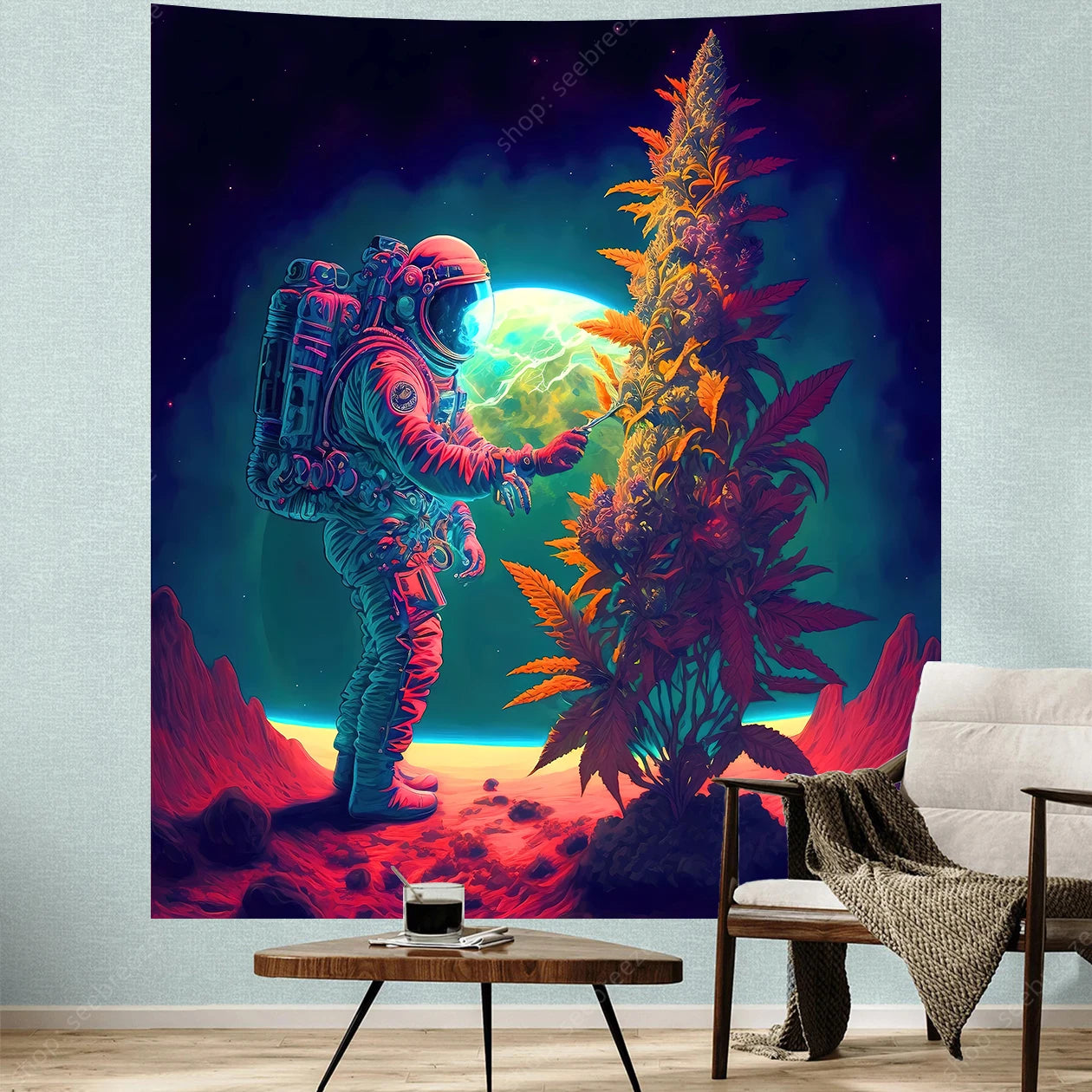 Astronaut UV Reactive Tapestries