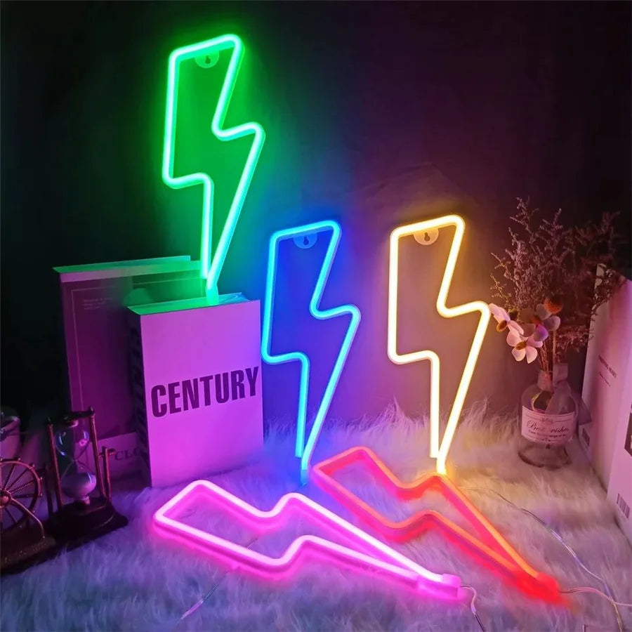 Lightning Bolt LED Neon Sign