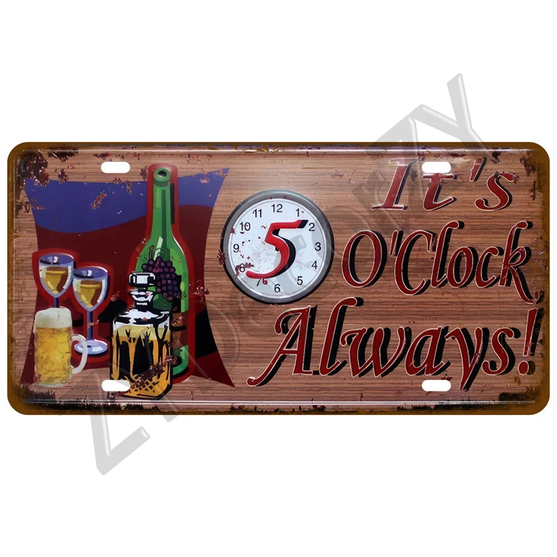 Funny Vintage Metal Signs Beer/Coffee