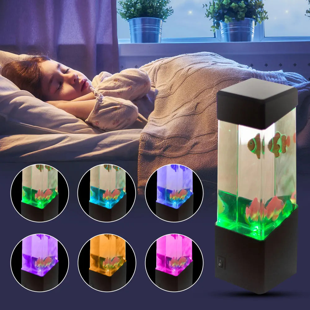 Color Changing LED Fish Tank Night Light