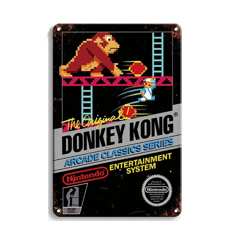 Retro Game Metal Signs