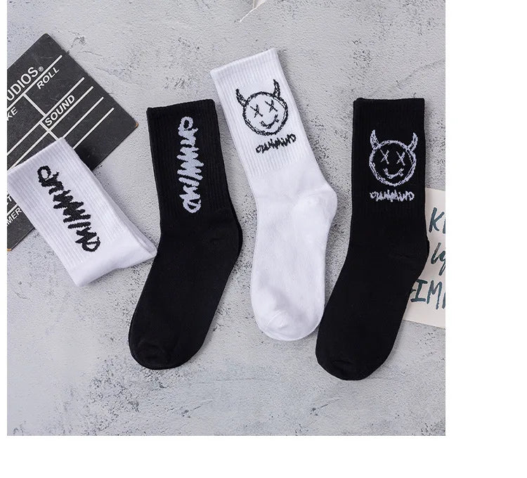 Black/White Graffiti Style Socks