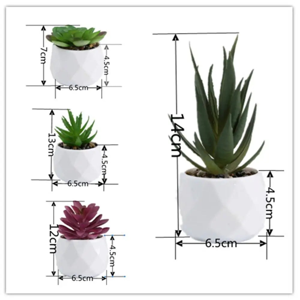 Potted Artificial Succulents