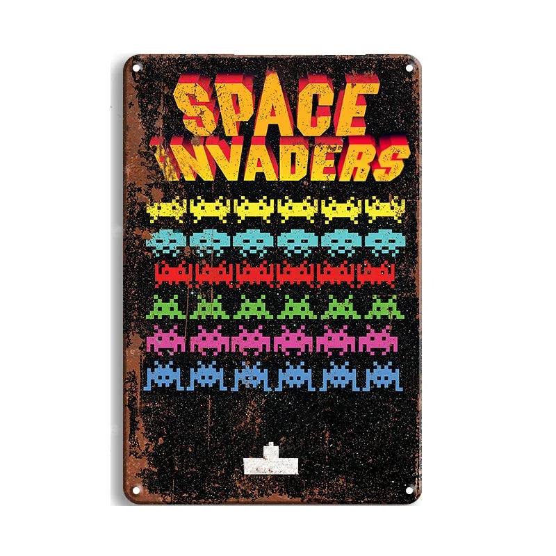 Retro Game Metal Signs