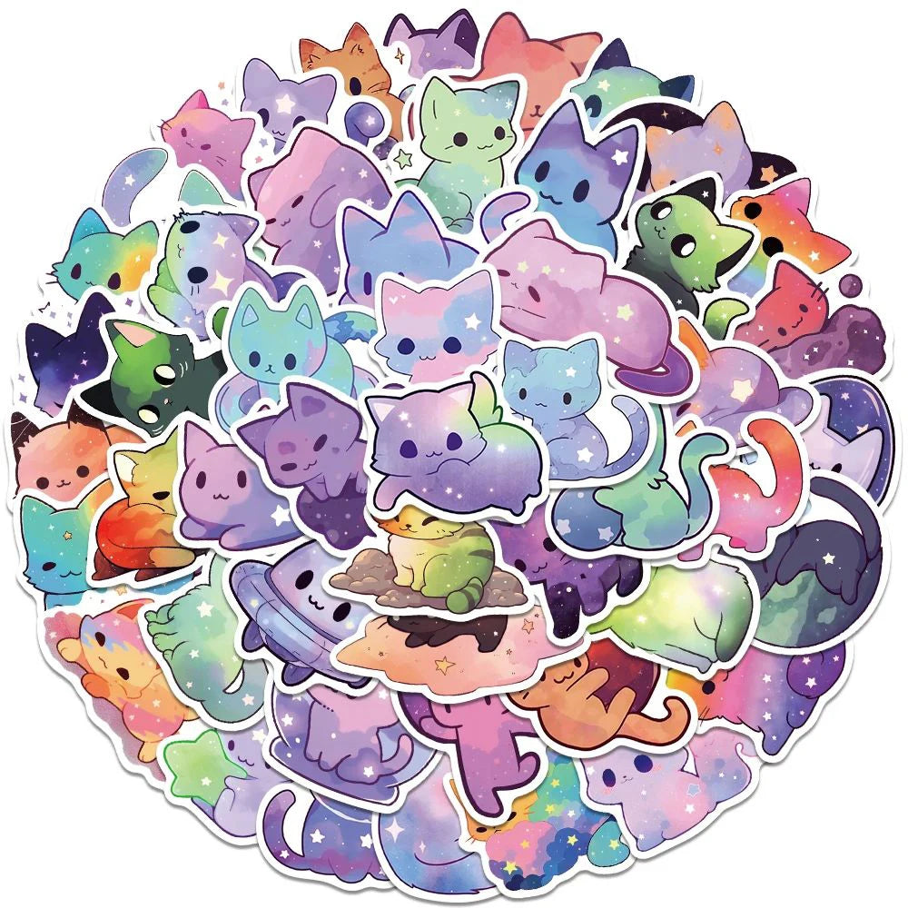 10/30/50pcs Cute Kitty Stickers