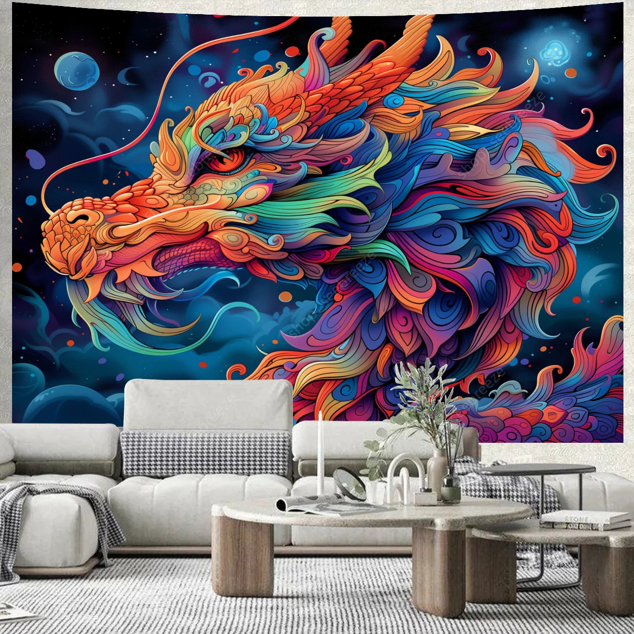 Dragon UV Reactive Tapestries