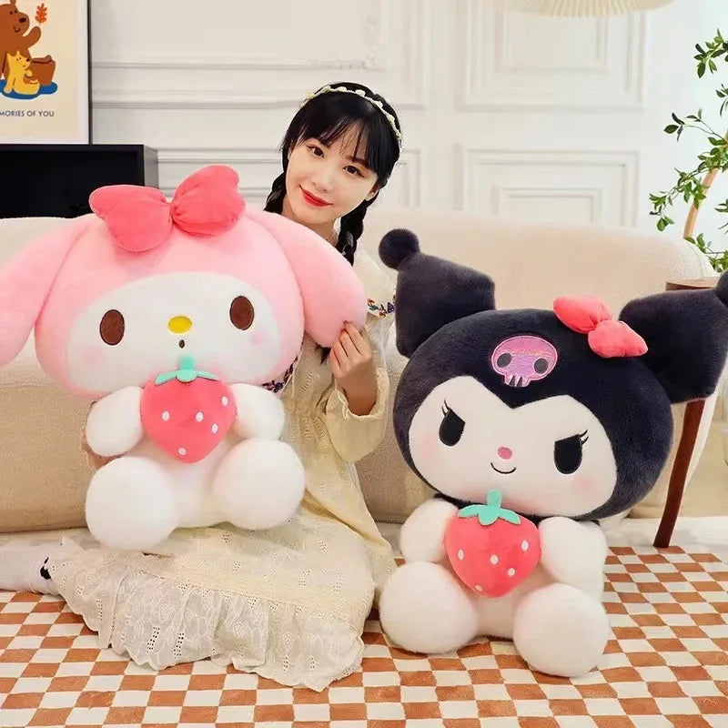 Sanrio Strawberry Kuromi/Melody Plushie
