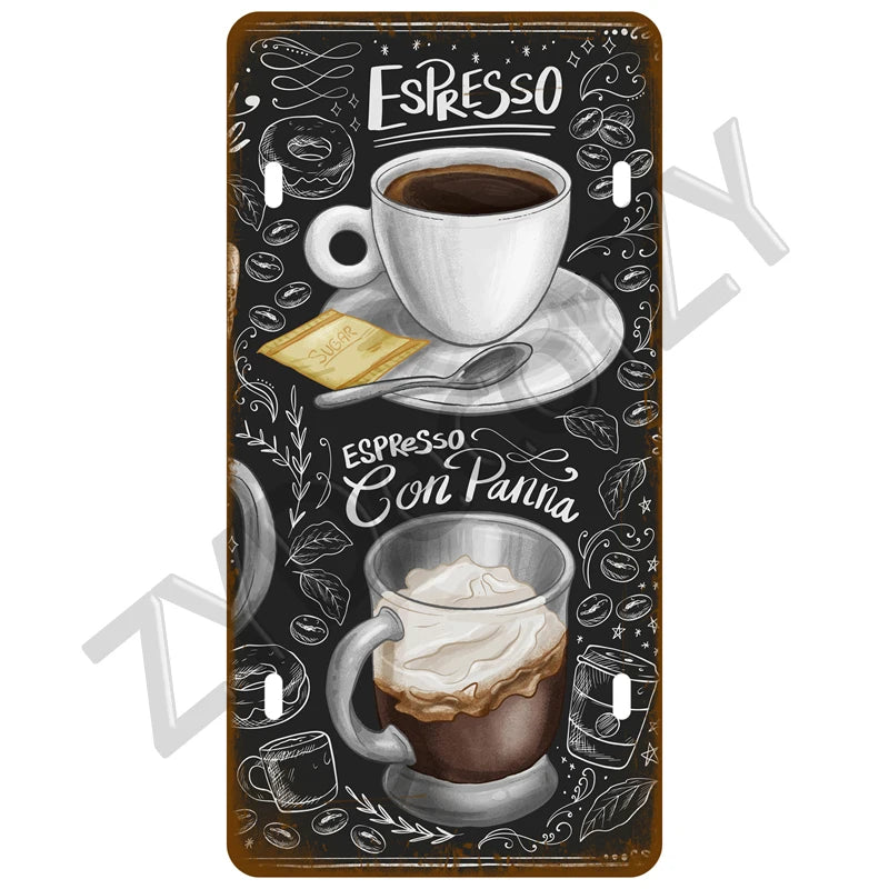 Funny Vintage Metal Signs Beer/Coffee