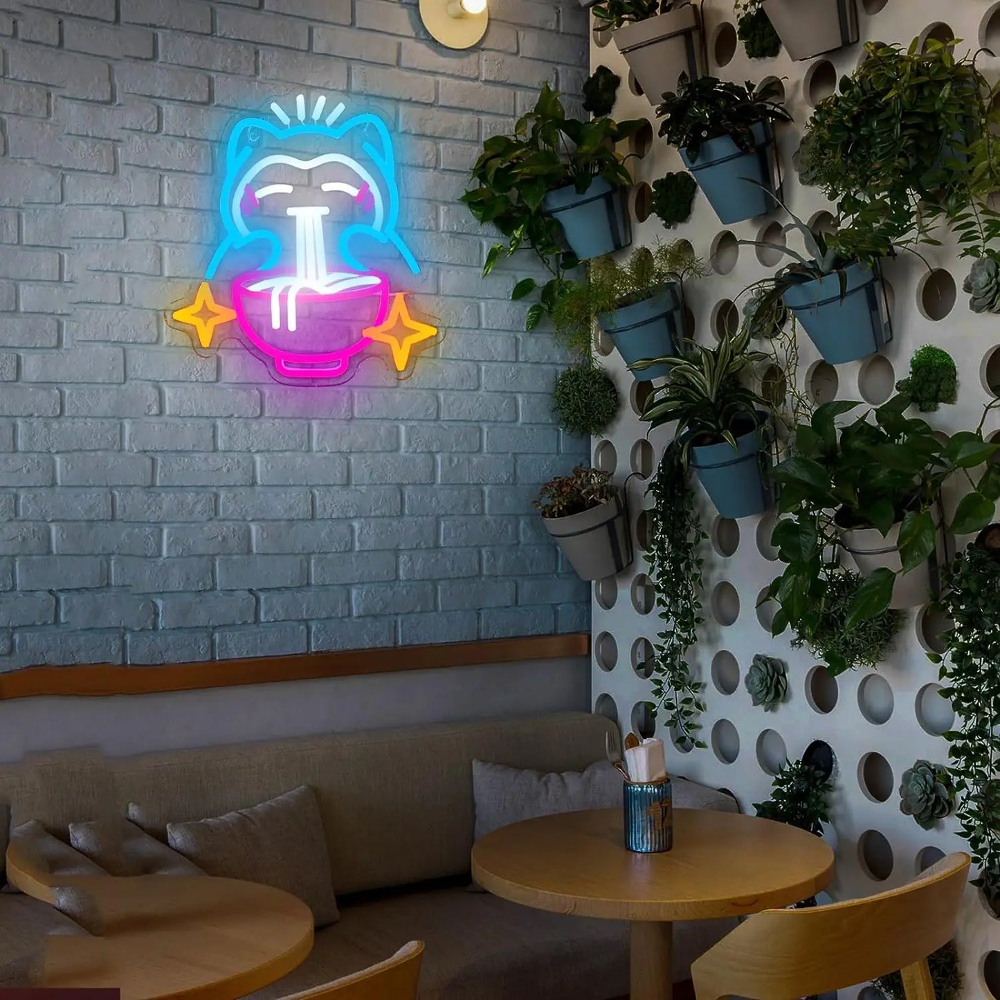 Snorlax Eating Ramen Neon LED Sign