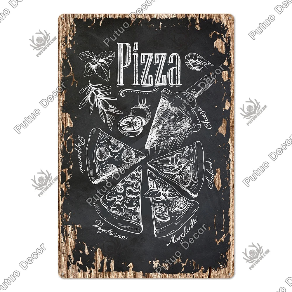 Vintage Restaurant Metal Signs