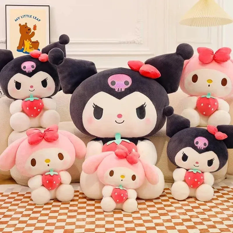 Sanrio Strawberry Kuromi/Melody Plushie
