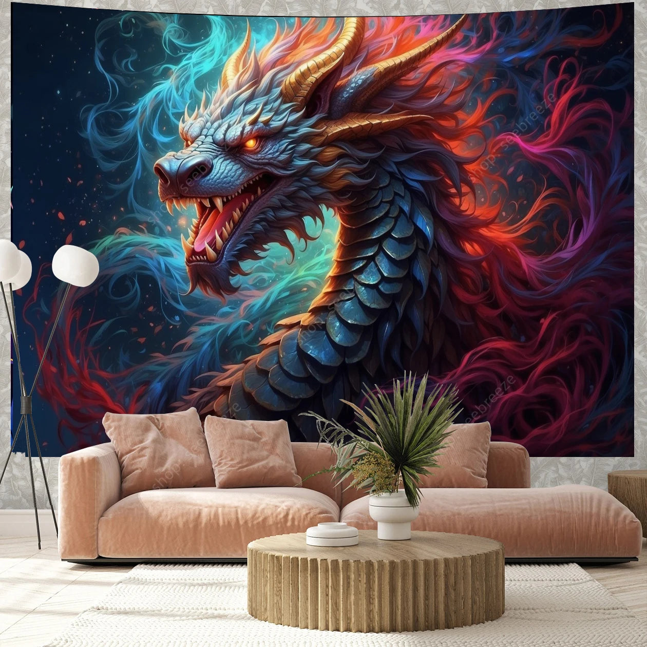 Dragon UV Reactive Tapestries