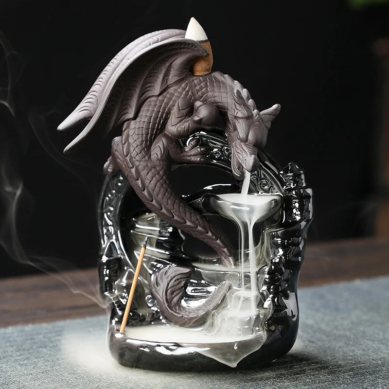 Ceramic Dragon Backflow Incense Burner