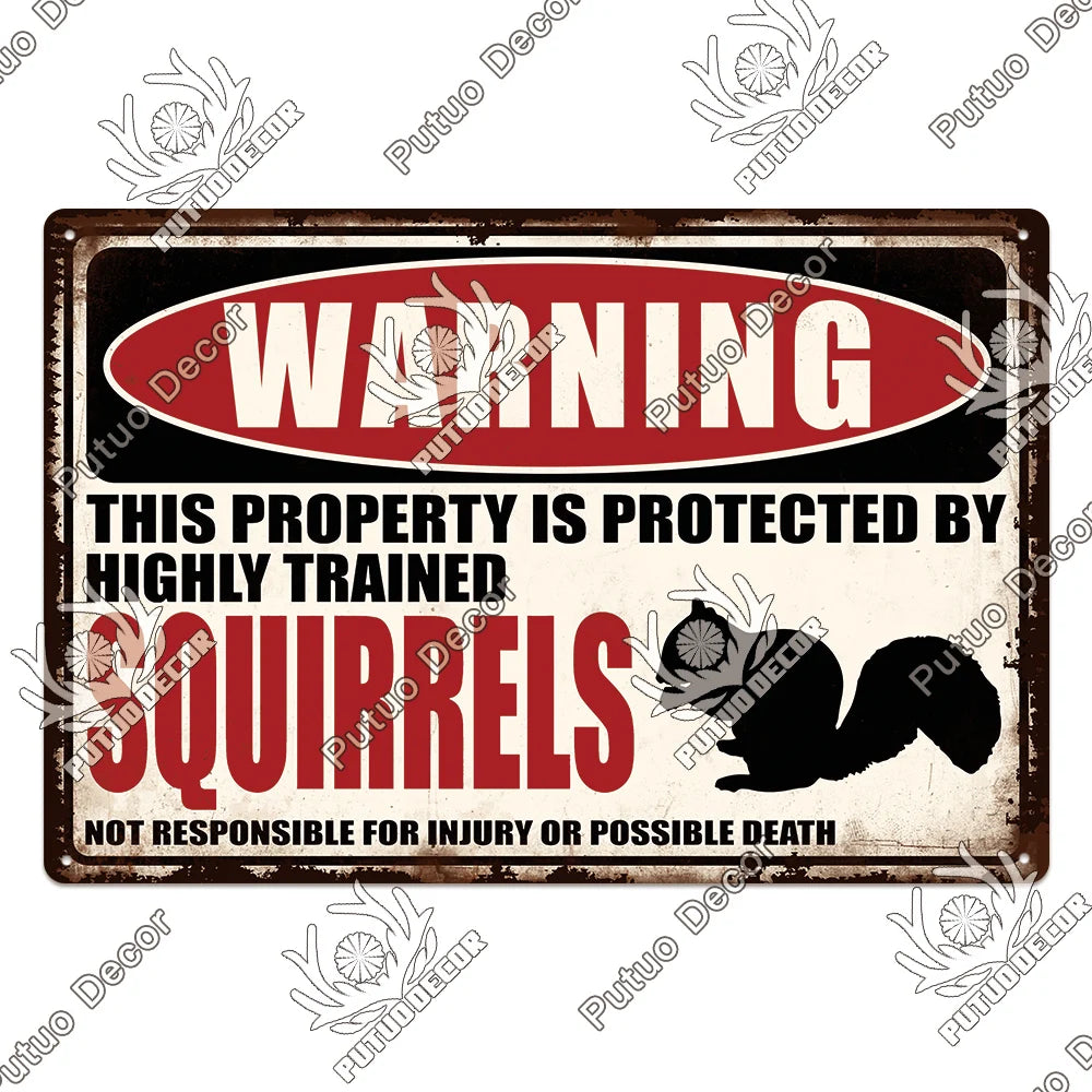 Warning/Danger Vintage Metal Signs