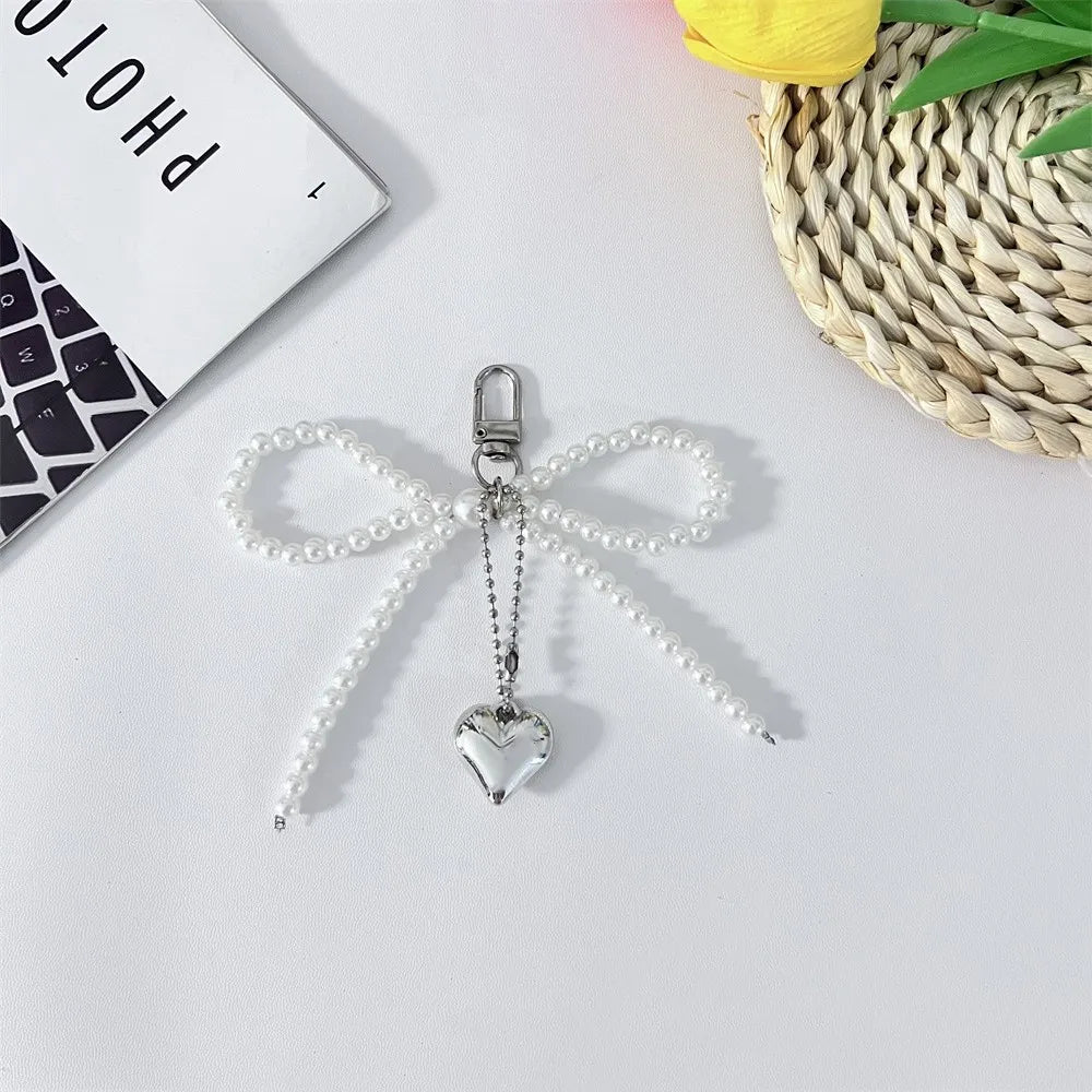 Beaded Bow Keychain