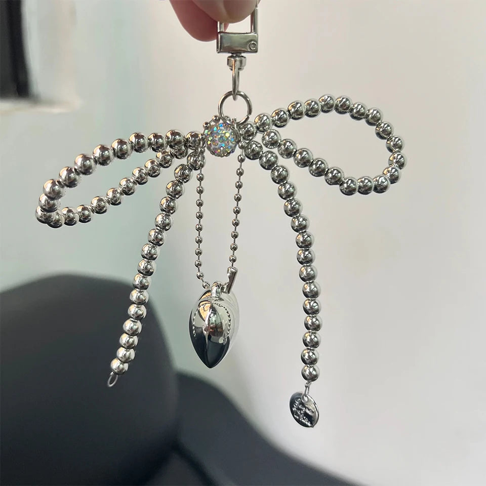 Beaded Bow Keychain