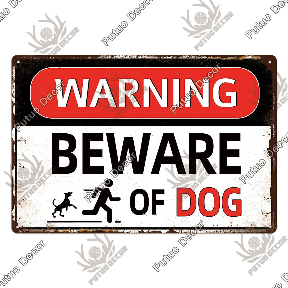 Warning/Danger Vintage Metal Signs