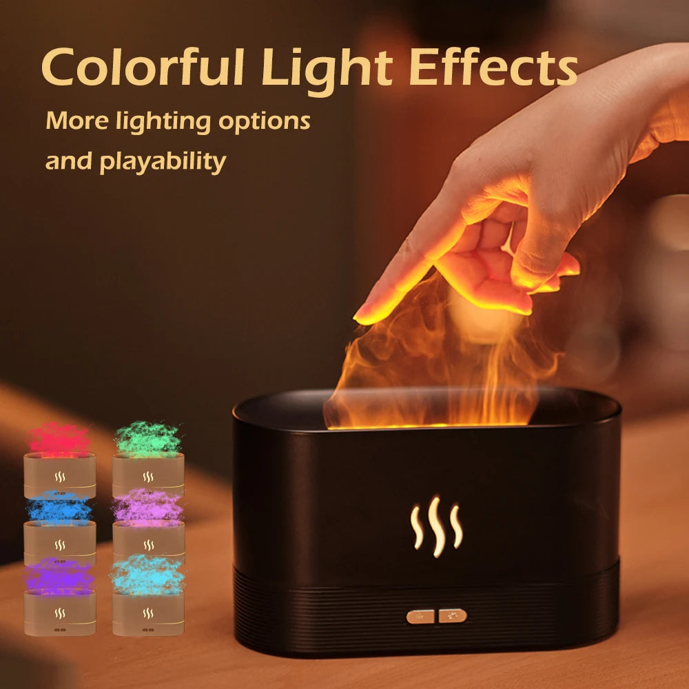 Flame Essential Oil Diffuser With LED