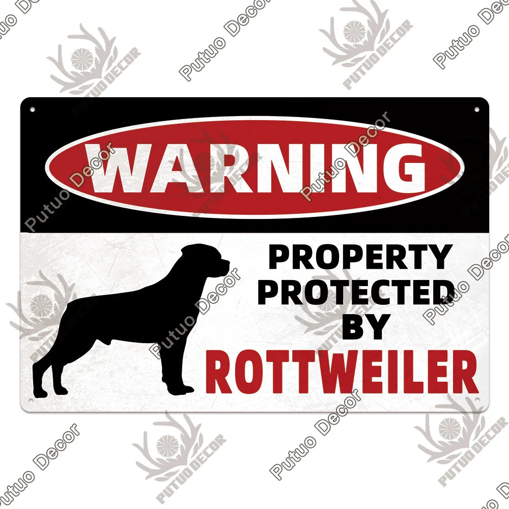Warning/Danger Vintage Metal Signs