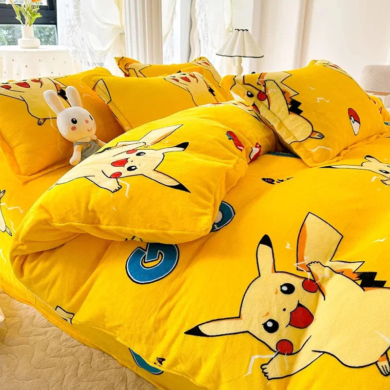 Pokemon Pikachu Bedding Set 4pcs