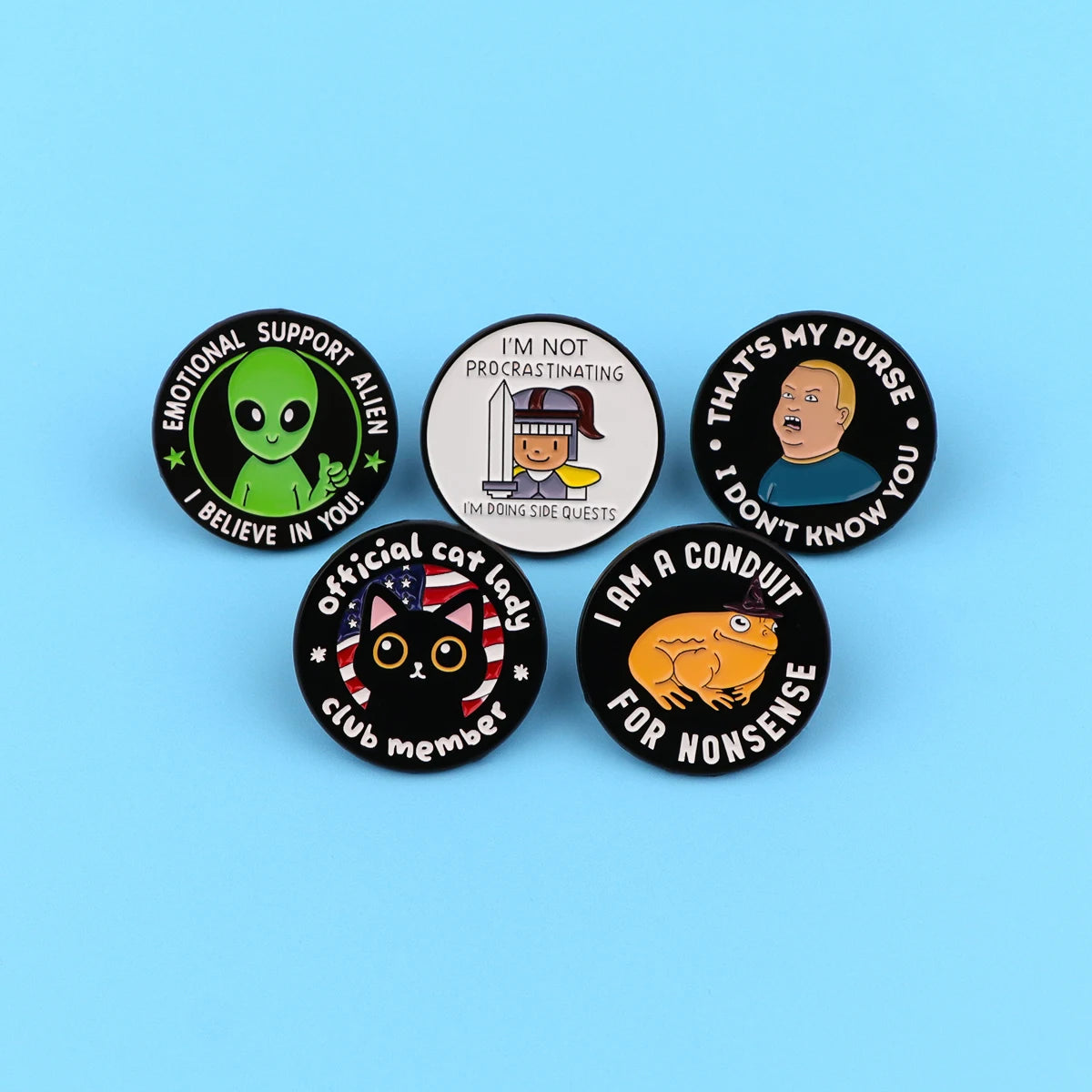 Funny Phrase Enamel Pins