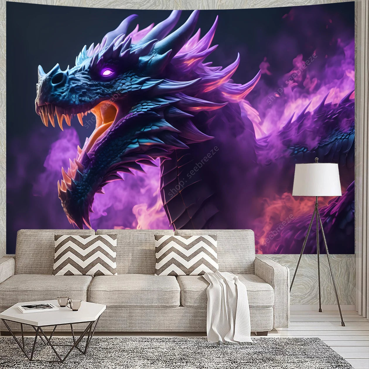 Dragon UV Reactive Tapestries