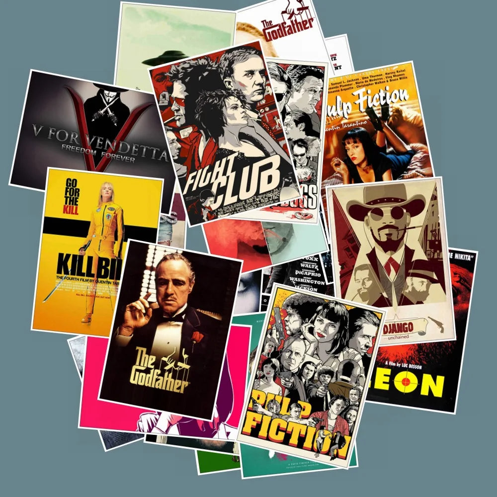 Classic Movie Poster Stickers (25pcs)