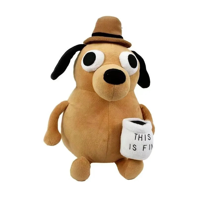 This Is Fine Dog Plushie