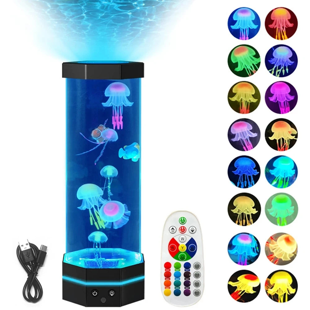 LED color changing Jellyfish Lamp