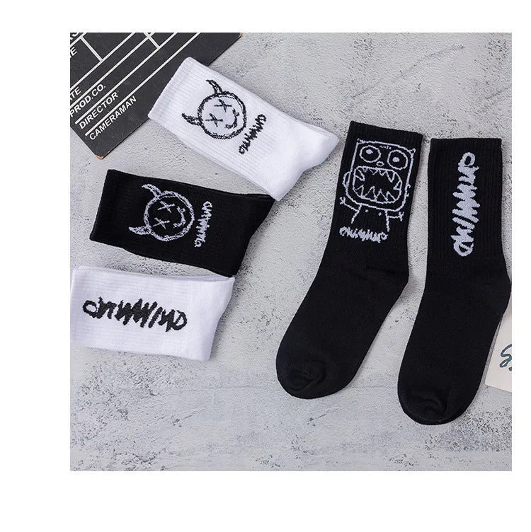 Black/White Graffiti Style Socks