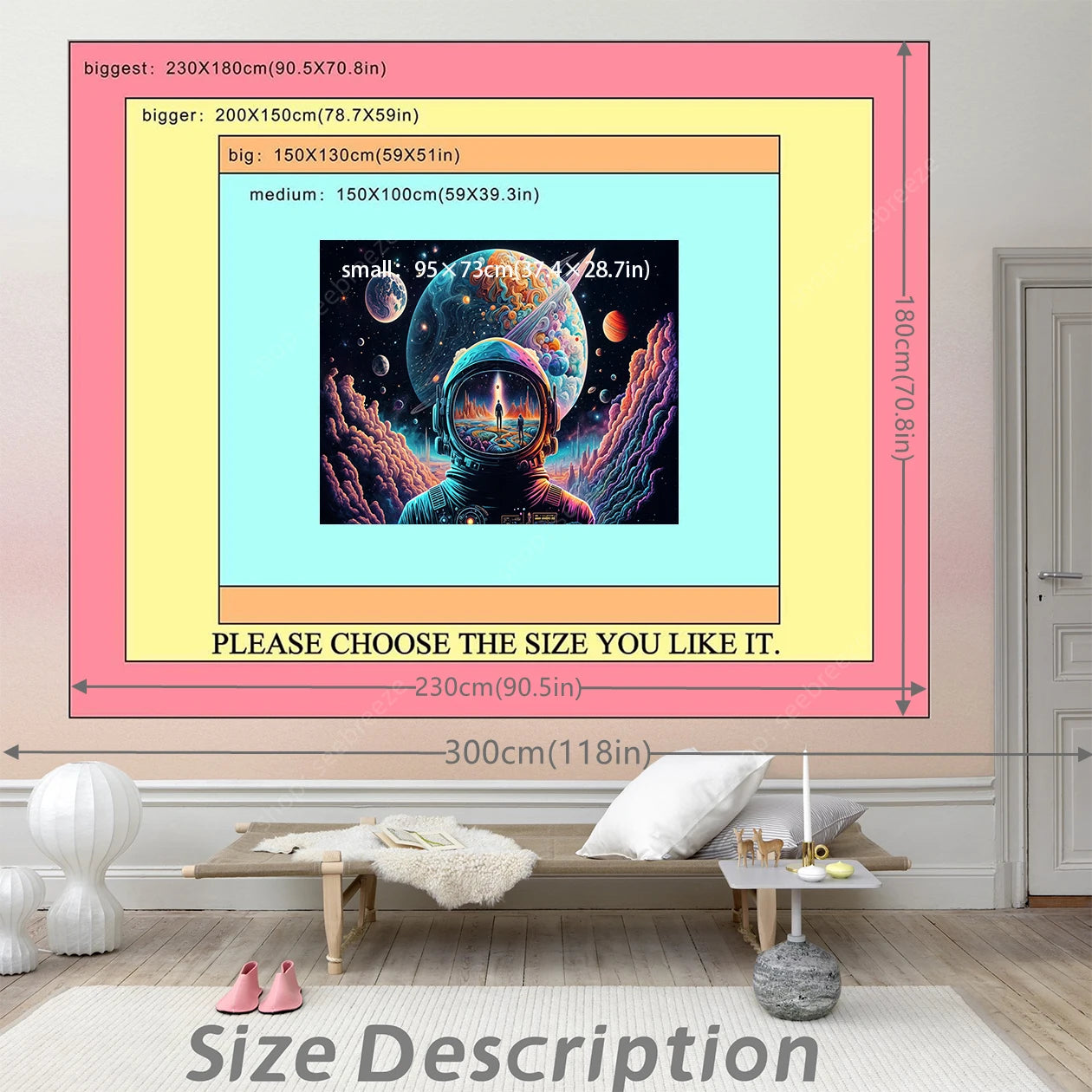 Astronaut UV Reactive Tapestries