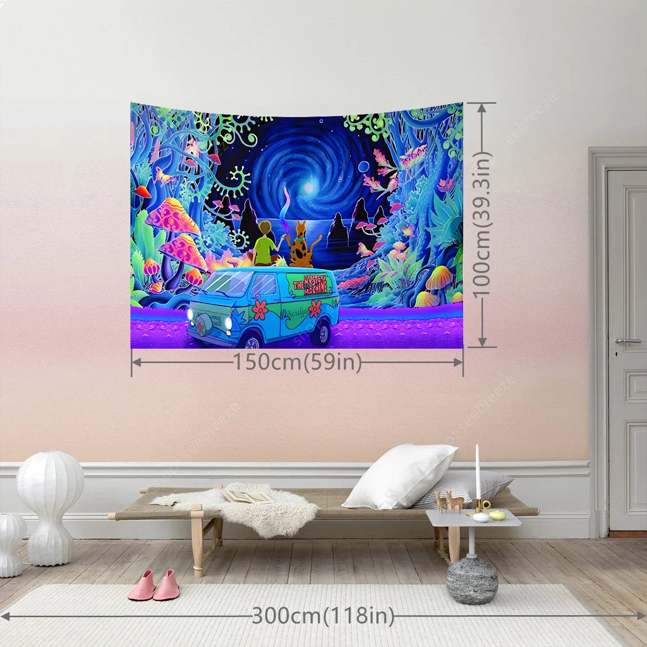 Scooby Doo Psychedelic Tapestry