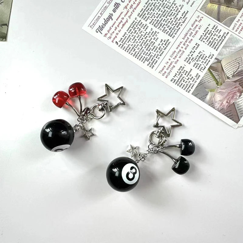 8 Ball/Cherry/Star Keychain