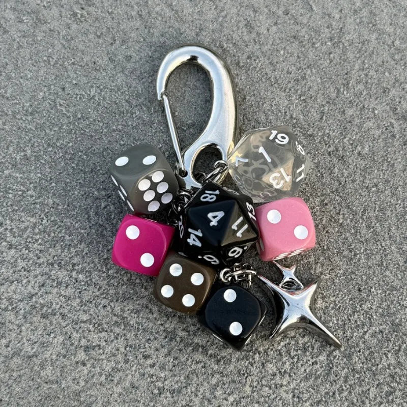 Y2K Lucky Dice Keychain