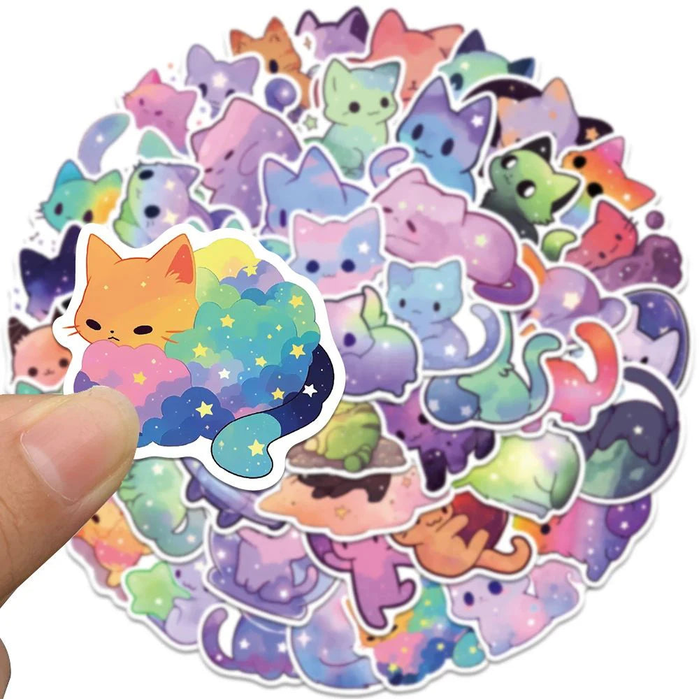 10/30/50pcs Cute Kitty Stickers