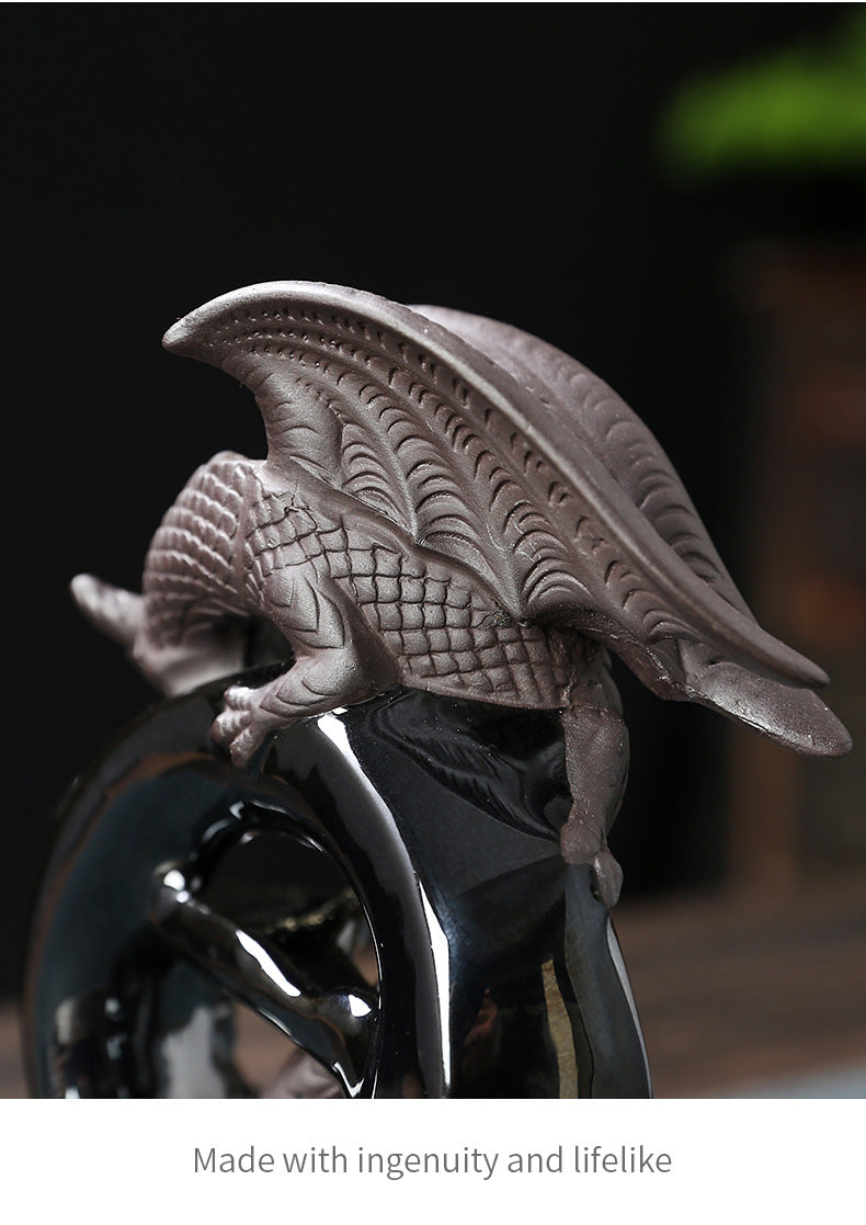 Ceramic Dragon Backflow Incense Burner