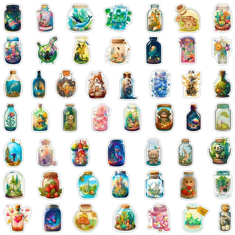 10/30/50PCS Cute Terrarium Stickers