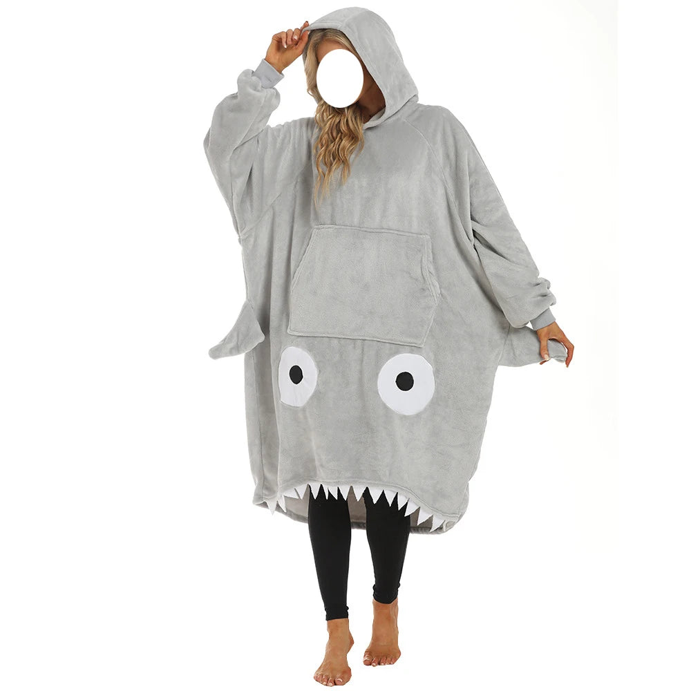 Shark Hooded Blanket