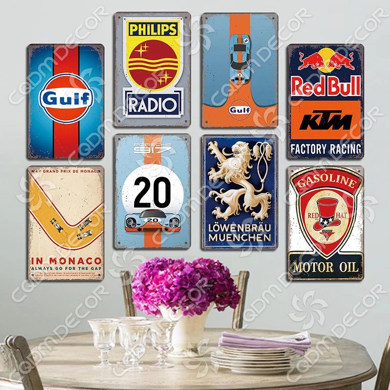 Vintage Gas Station Metal Signs