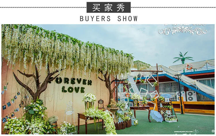 12pcs Artificial Wisteria Flowers