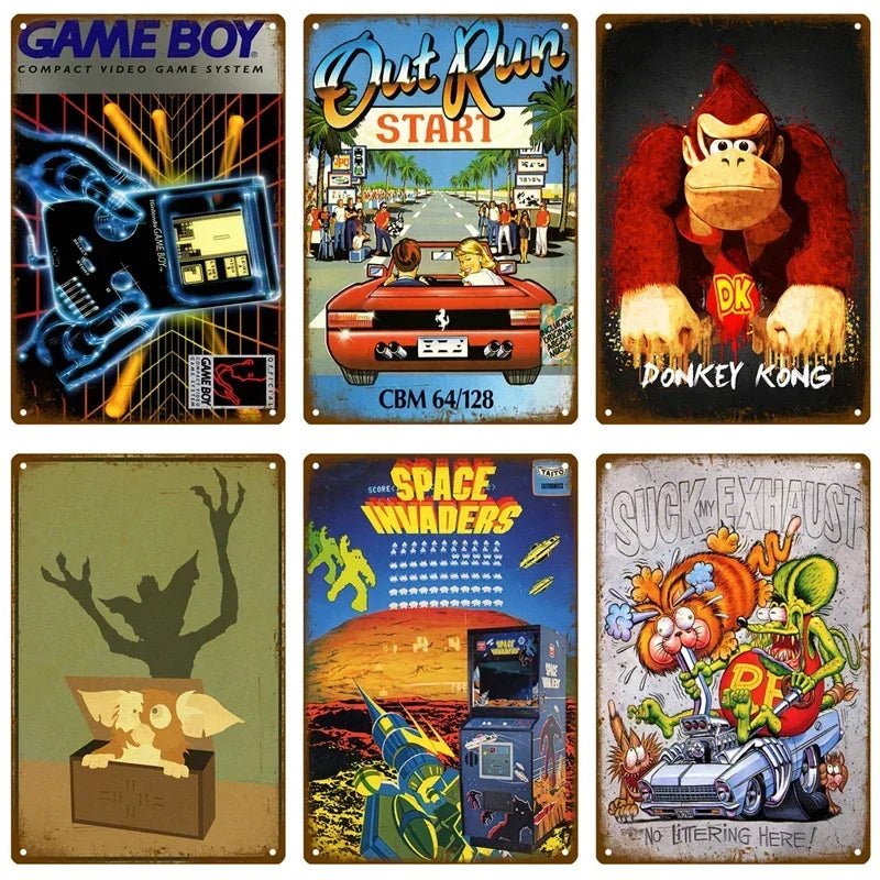 Vintage Game Metal Signs