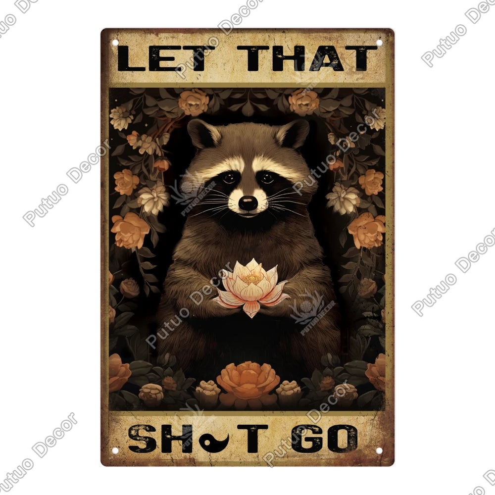 Funny Bathroom Decor Metal Signs