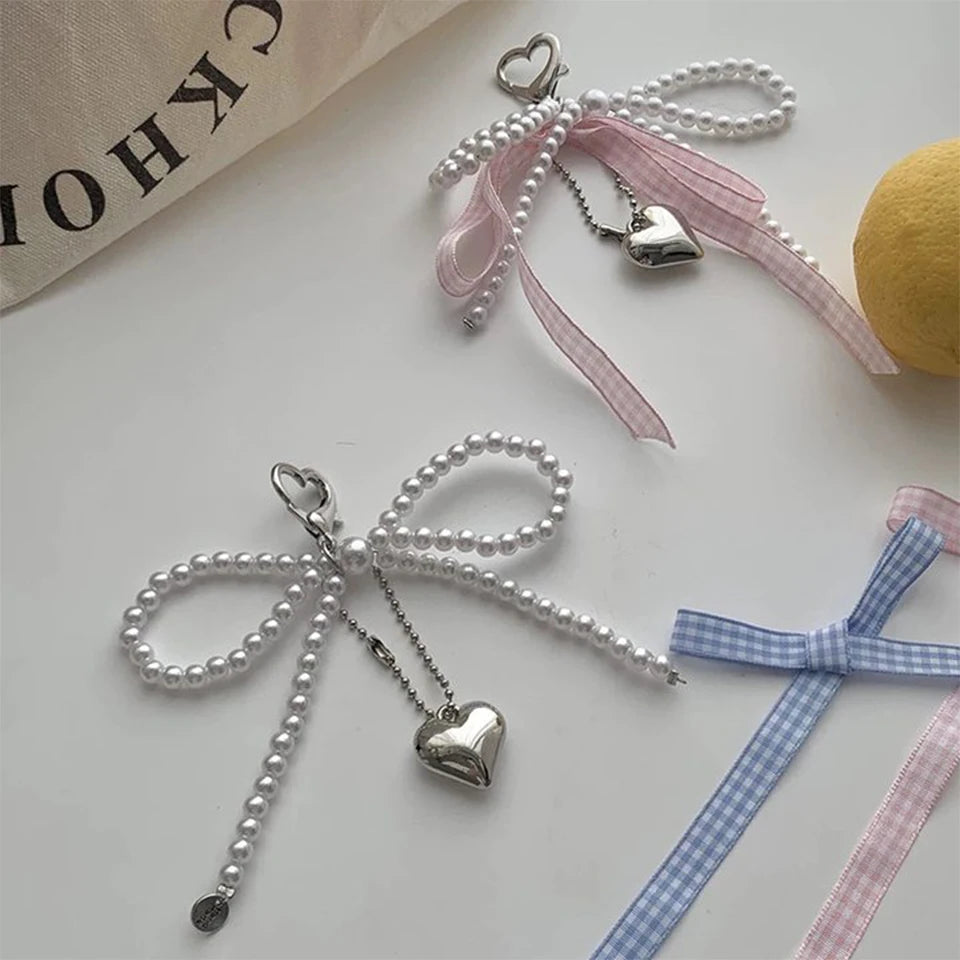Beaded Bow Keychain