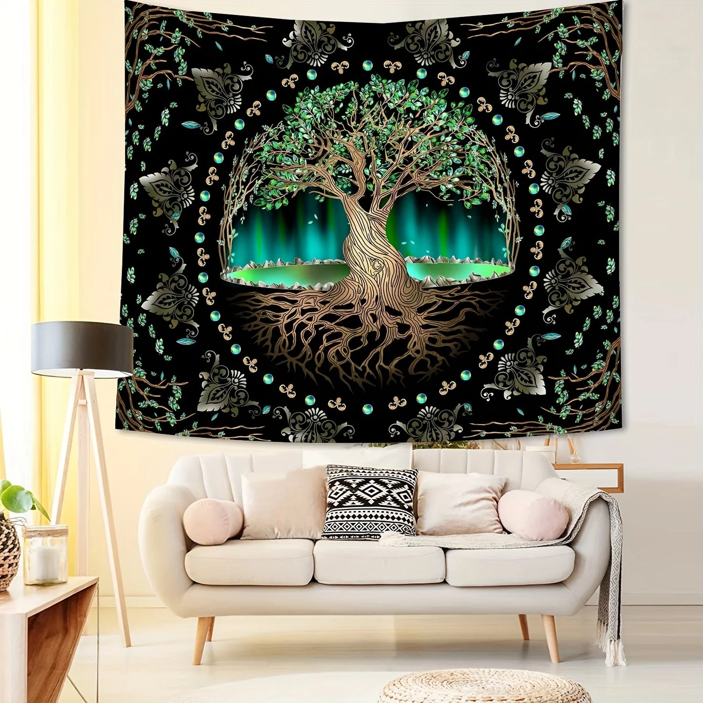 UV reactive Tree of Life Tapestries