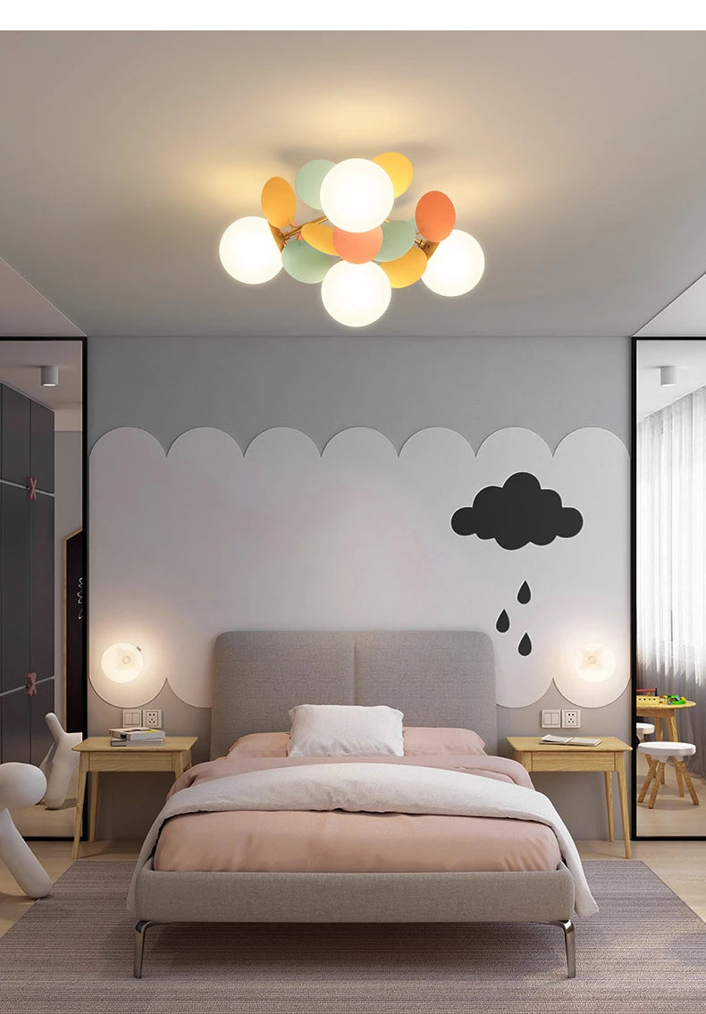 Modern Glass Ball Chandelier