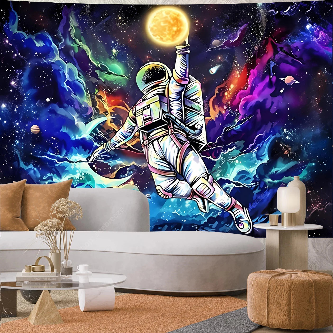 Astronaut UV Reactive Tapestries