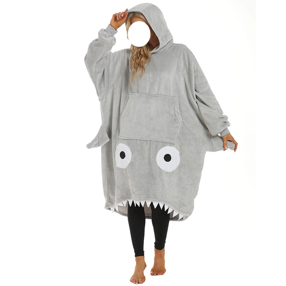 Shark Hooded Blanket