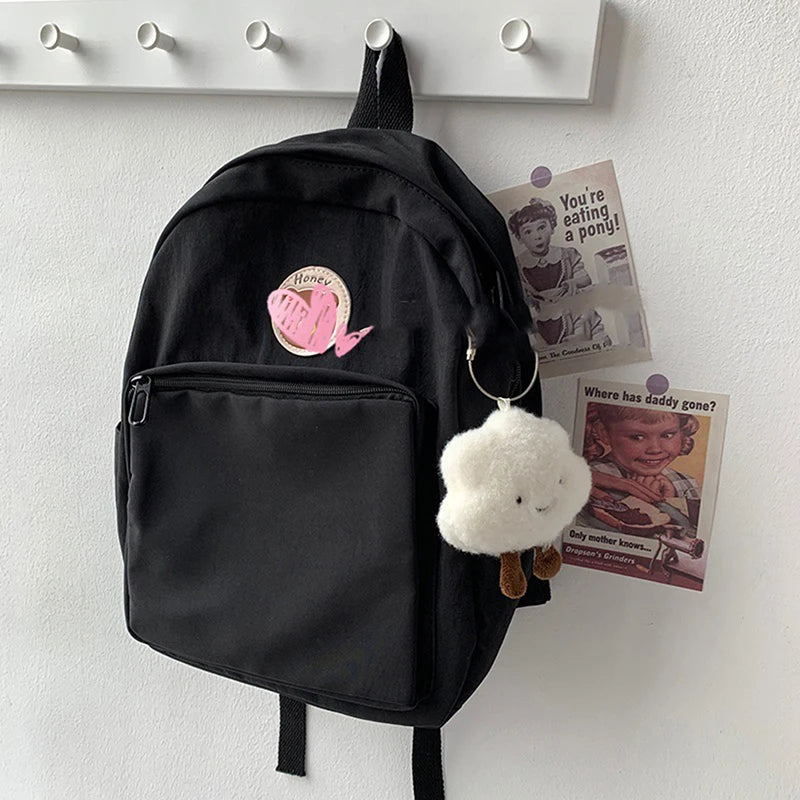 Cute Plush White Cloud Keychain