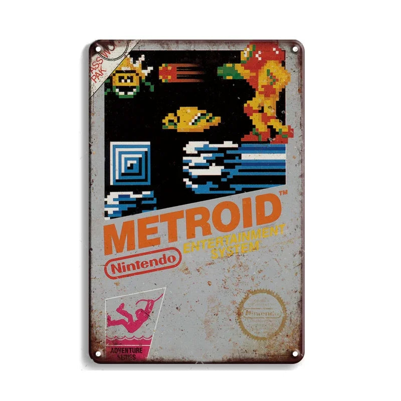 Retro Game Metal Signs