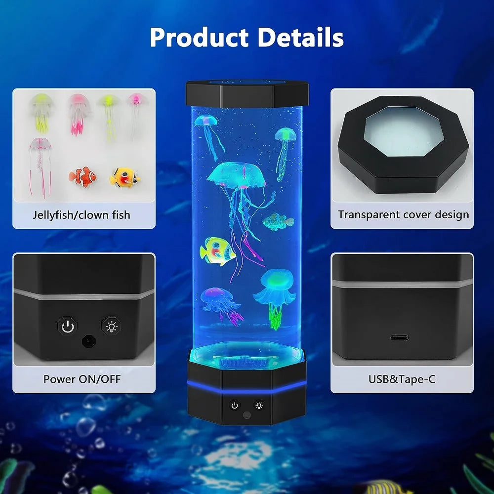 LED color changing Jellyfish Lamp